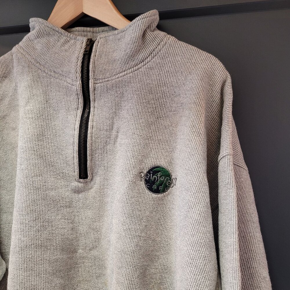 90s Rainforest cafe half zip sweater